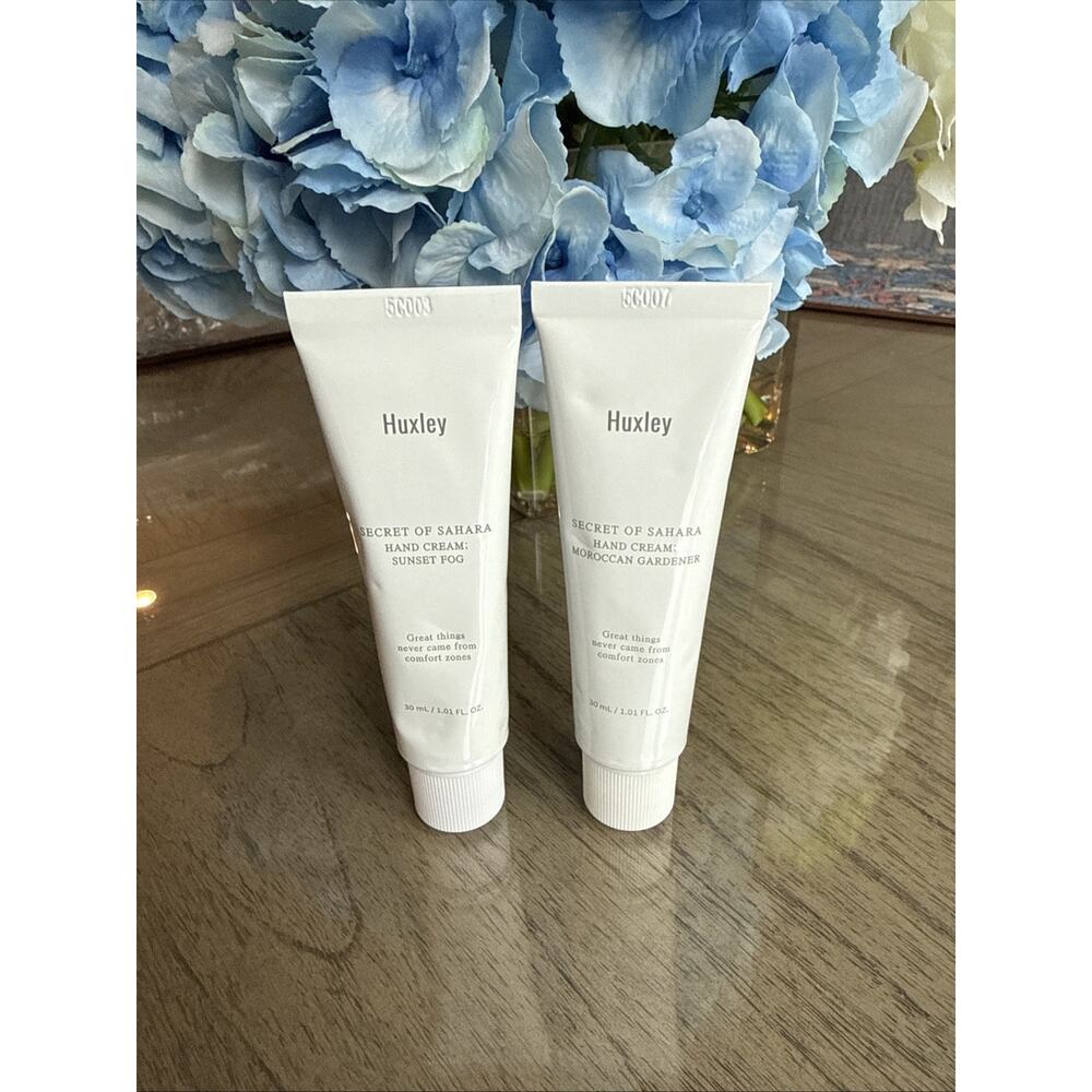 2 Huxley Korean Hand Creams Sunset Fog Moroccan Gardner Sealed New